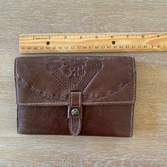 Patricia Nash Vintage Embossed Leather Wallet - REPAIRED - Picture 7 of 10
